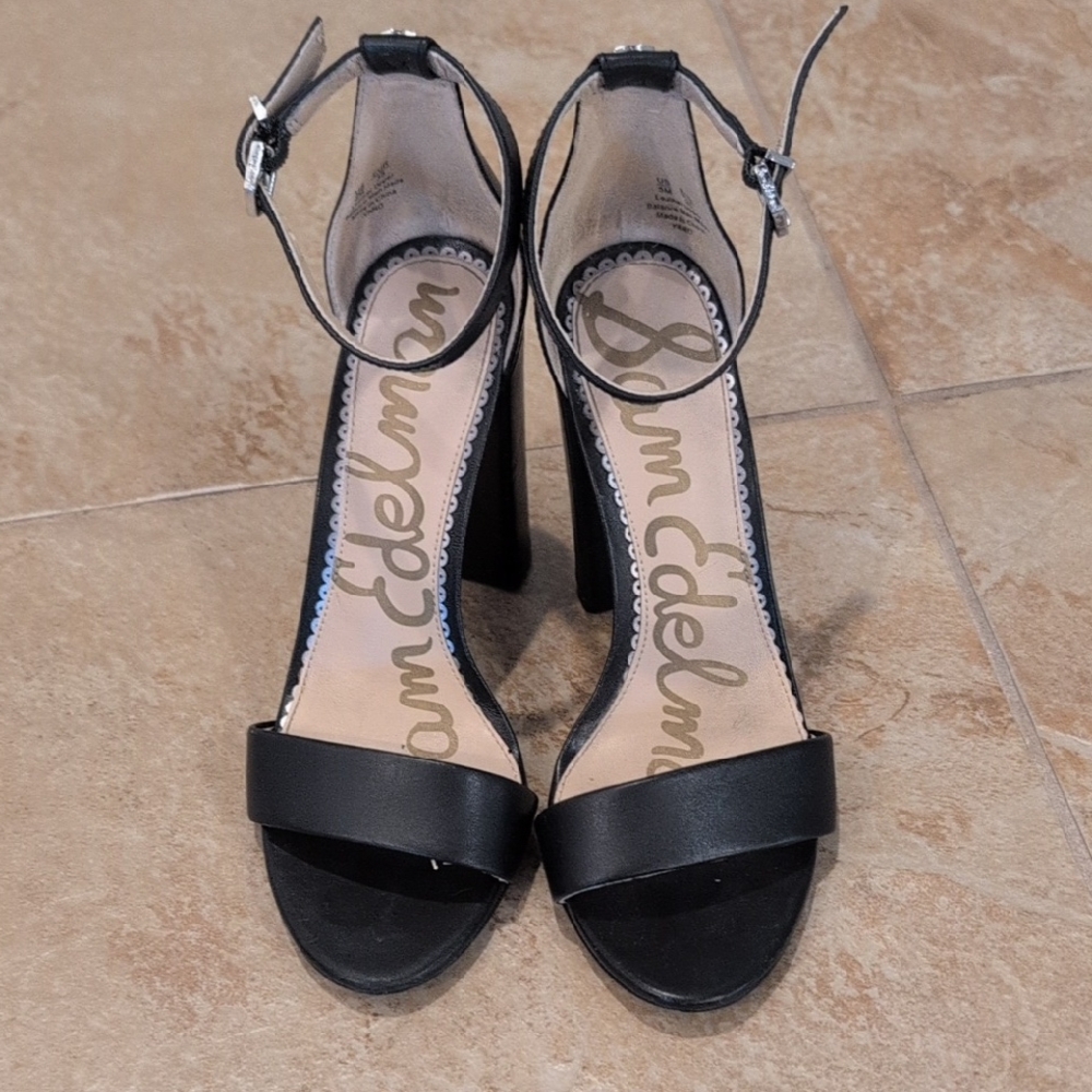 Sam Edelman Black Strappy Heels
